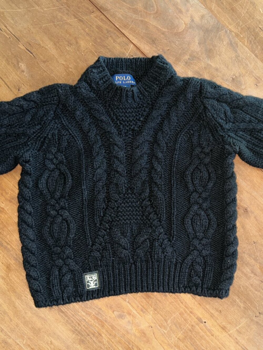 Polo Ralph Lauren  Boys Navy Cable Knit Sweater, Sz 3/3T